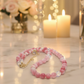 Lovely Pink and White Jasper & Crystal Beaded Necklace - handcrafted by Artistry Jewelry