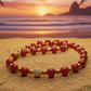 Stunning Red Quartz, Crystal, and Hematite Beaded Necklace