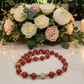 Stunning Red Quartz, Crystal, and Hematite Beaded Necklace