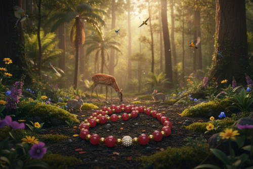 Stunning Red Quartz, Crystal, and Hematite Beaded Necklace