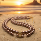 Stunning Crystal, Pearl, and Druk Two-Strand Beaded Necklace