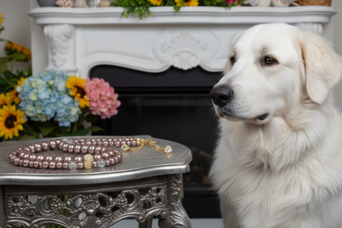 Stunning Crystal, Pearl, and Druk Two-Strand Beaded Necklace