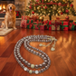 Stunning Crystal, Pearl, and Druk Two-Strand Beaded Necklace