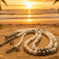 Beautiful Howlite, Hematite, Agate, and Labrador Two-Strand Necklace