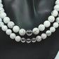 Beautiful Howlite, Hematite, Agate, and Labrador Two-Strand Necklace