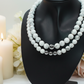 Beautiful Howlite, Hematite, Agate, and Labrador Two-Strand Necklace