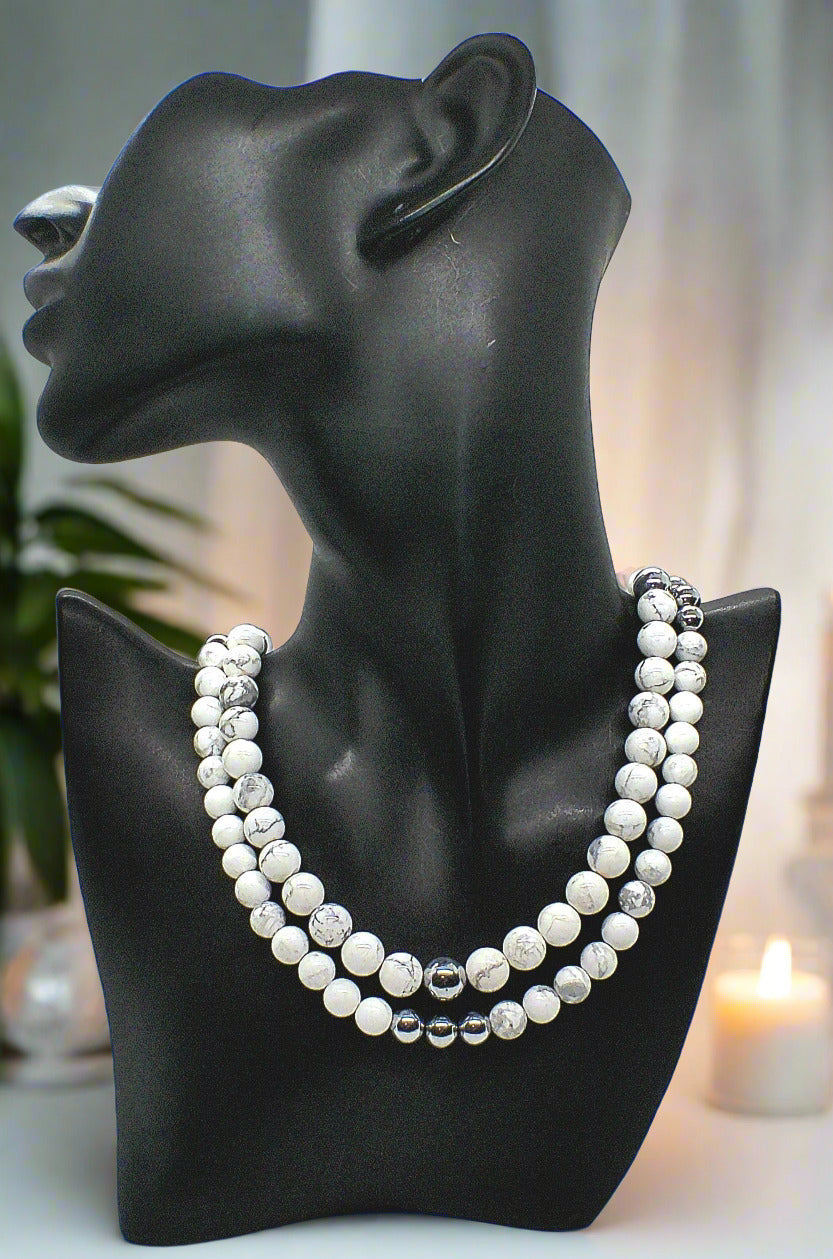 https://www.artistryjewelry.net/products/beautiful-howlite-hemitite-agate-and-labrador-two-strand-necklace