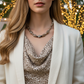 Lovely Pink Feldspar & Maifanite Jasper, Black, brown, Gray, Semi-precious, Beaded Necklace handcrafted by Artistry Jewelry