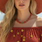 Beautiful Coral Rectangles, Antique Gold Rds, GP Hematite Semi-precious Beaded Necklace handcrafted by Artistry Jewelry