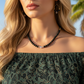 Gorgeous Dark Green, Crystal, and Gold Druk beads, One-of-a-Kind, Beaded Necklace Set- handcrafted by Artistry Jewelry