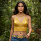 Gorgeous Yellow Fire Agates and Crystals Beaded Semi-precious Necklace handcrafted by Artistry Jewelry
