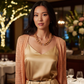 Fabulous Peach Desert Sun and Gold Hematite, One-of-a-Kind Beaded Necklace handcrafted by Artistry Jewelry