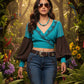 Lovely Crazy Lace Agate & Magnesite, Turquoise, Brown, Semi-precious, Beaded Necklace handcrafted by Artistry Jewelry