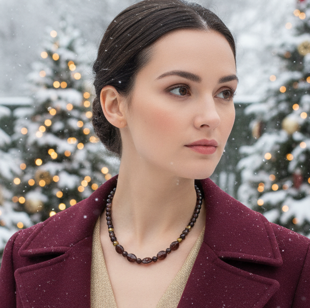 Brilliant Brecca Jasper, Red Tiger Eye, Hematite Beaded Necklace - handcrafted by Artistry Jewelry