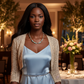 Brilliant Sky Blue Jasper, Crystals, and Onyx Beaded Necklace-handcrafted by Artistry Jewelry