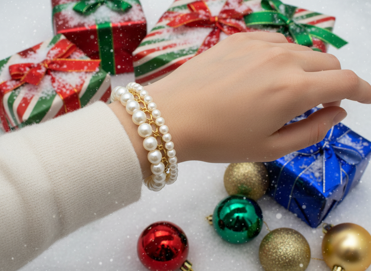 Lovely Double Strand Pearl Bracelet