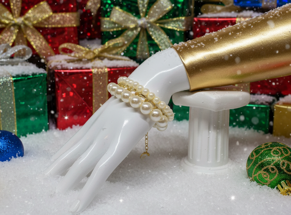 Lovely Double Strand Pearl Bracelet