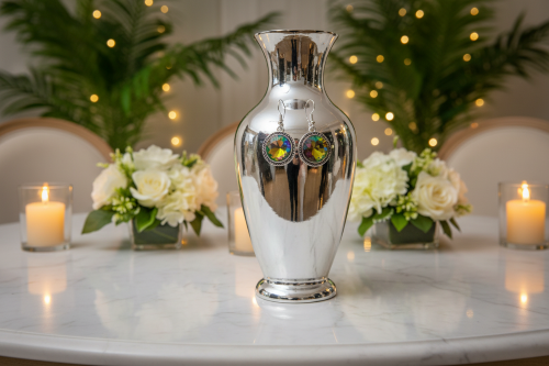 Captivating Chaton Vitrail Rivoli Earrings