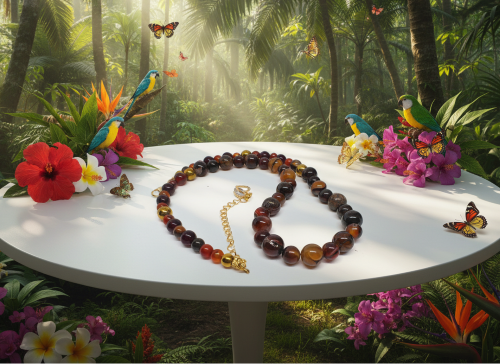 Alluring Carnelian Round, Agate, and Hematite Beaded Necklace