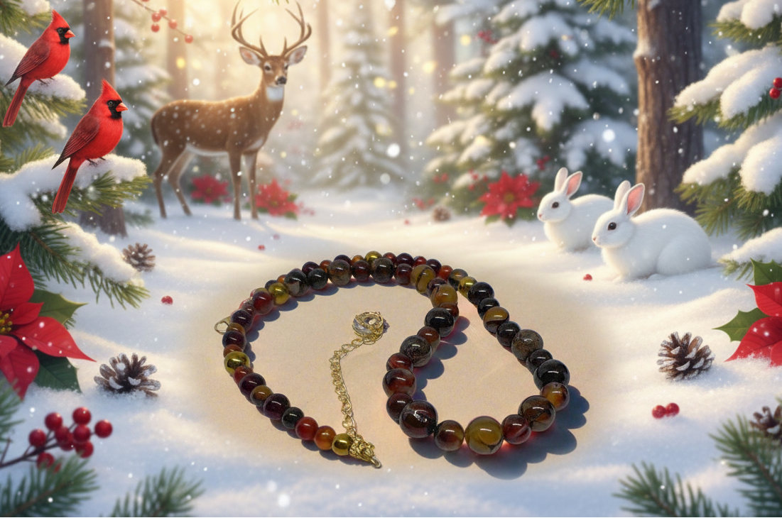 Alluring Carnelian Round, Agate, and Hematite Beaded Necklace