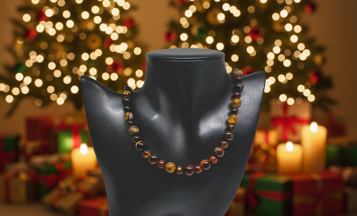 Alluring Carnelian Round, Agate, and Hematite Beaded Necklace