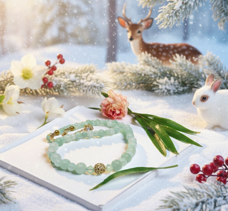 Alluring Burness Jade, Crystal and Hematite Beaded Necklace by Artistry Jewelry