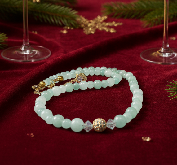 Alluring Burness Jade, Crystal and Hematite Beaded Necklace by Artistry Jewelry