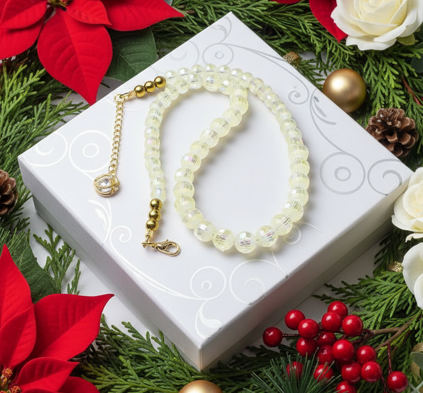 Magnificent Celestial Opal Crystal and Hematite Beaded Necklace