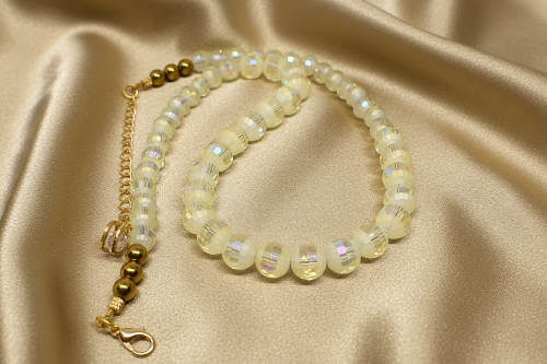 Magnificent Celestial Opal Crystal and Hematite Beaded Necklace