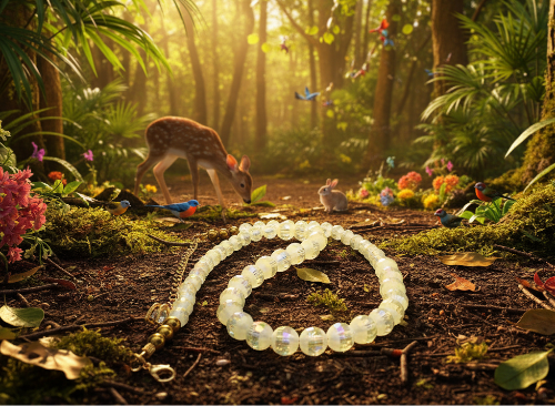 Magnificent Celestial Opal Crystal and Hematite Beaded Necklace