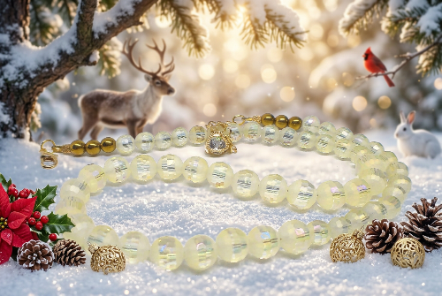 Magnificent Celestial Opal Crystal and Hematite Beaded Necklace