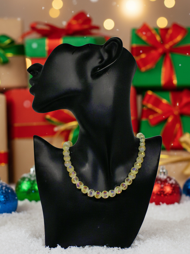 Magnificent Celestial Opal Crystal and Hematite Beaded Necklace