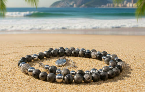 Ravishing Natural Labradorite, Cubic Zirconia, and Crystal Beaded Necklace by Artistry Jewelry