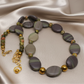 Alluring Mocha & Mint Jasper, Unakite and Hematite Beaded Necklace by Artistry Jewelry