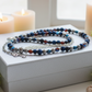 Radiant Blue Natural Lava and Hematite Beaded Two-Strand Necklace