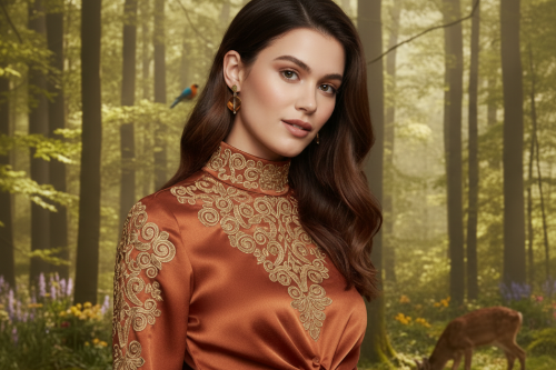 Exquisite Copper Crystal Twist  and Gold Earrings