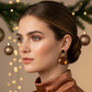Exquisite Copper Crystal Twist  and Gold Earrings