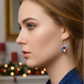 Captivating Chaton Vitrail Rivoli Earrings