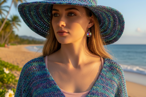 Captivating Chaton Vitrail Rivoli Earrings