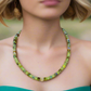 Charming Green and Gold Beaded Necklace by Artistry Jewelry