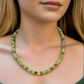 Charming Green and Gold Beaded Necklace by Artistry Jewelry