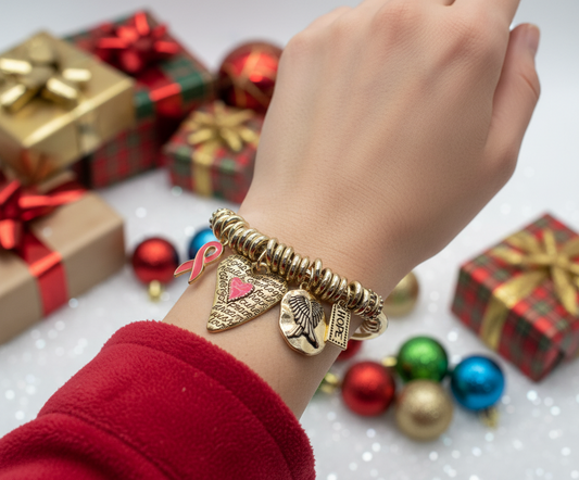 Charming Pink Ribbon Bracelet