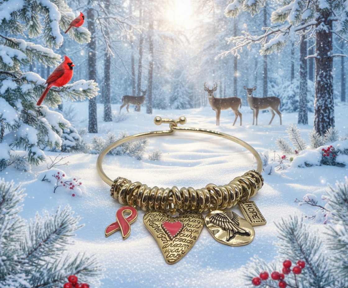 Charming Pink Ribbon Bracelet