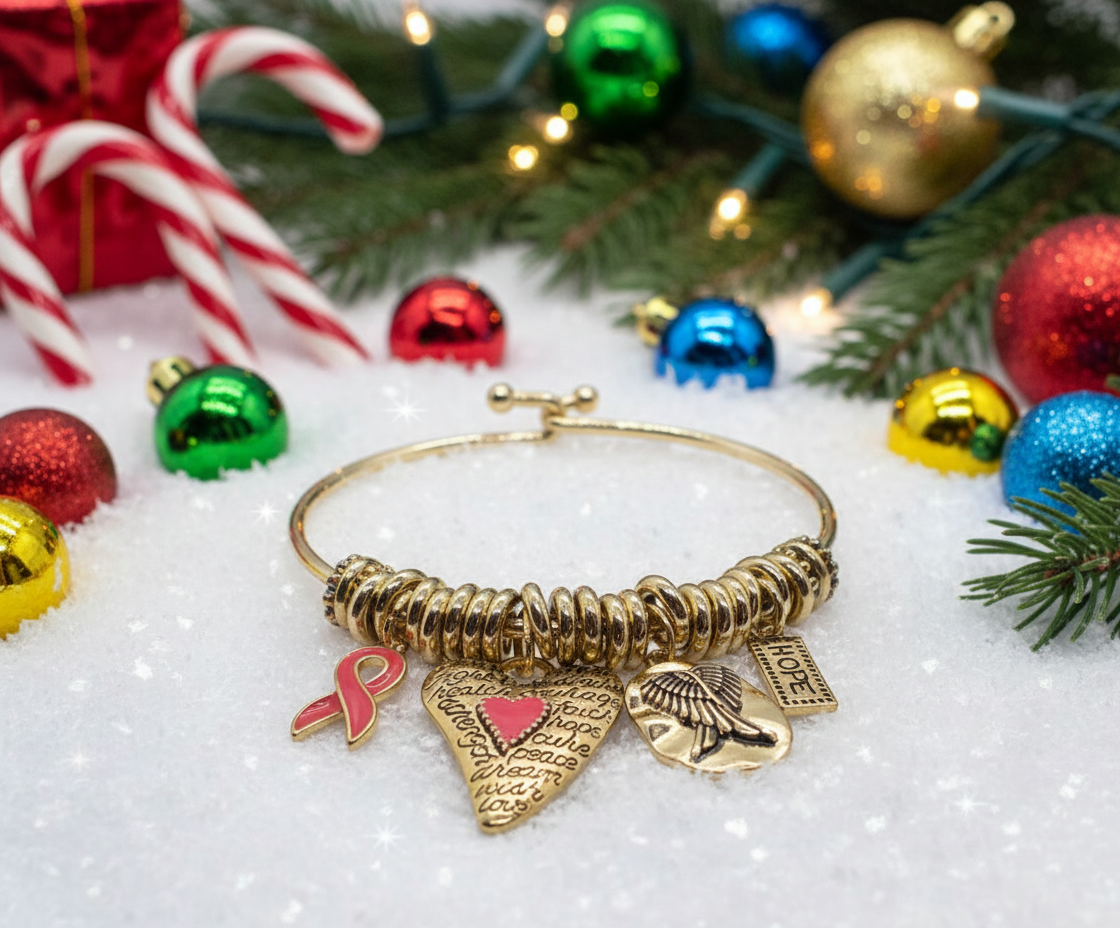 Charming Pink Ribbon Bracelet