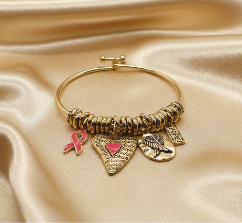 Charming Pink Ribbon Bracelet