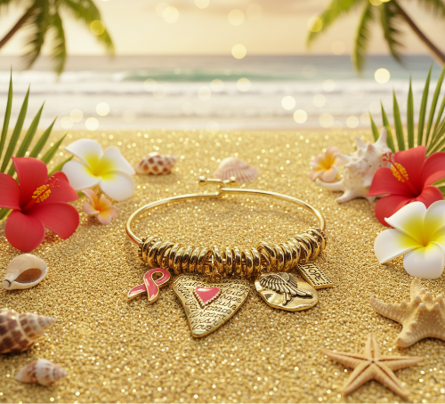 Charming Pink Ribbon Bracelet