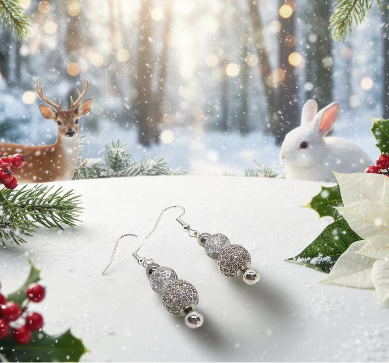 Elegant Silver and Crystal Drop Earrings