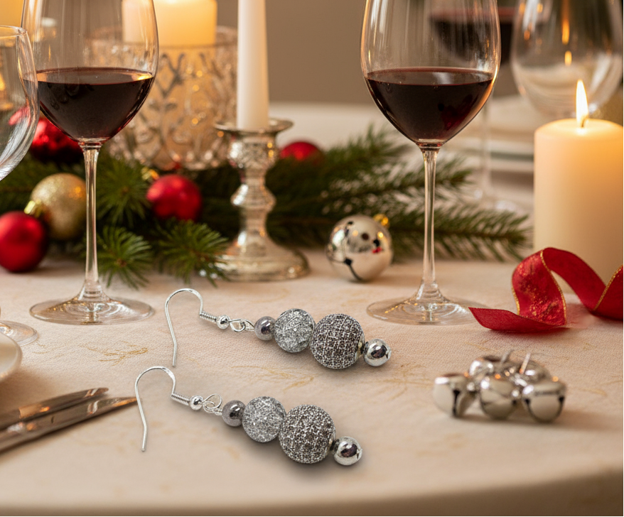 Elegant Silver and Crystal Drop Earrings