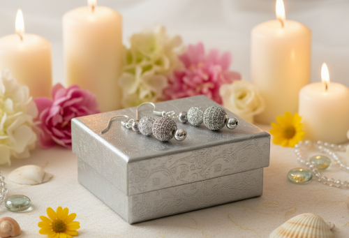 Elegant Silver and Crystal Drop Earrings