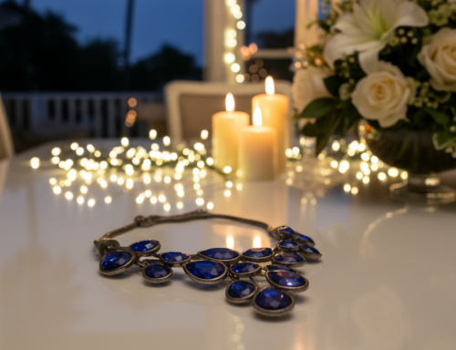 Ravishing Colbalt Blue Teardrop Necklace